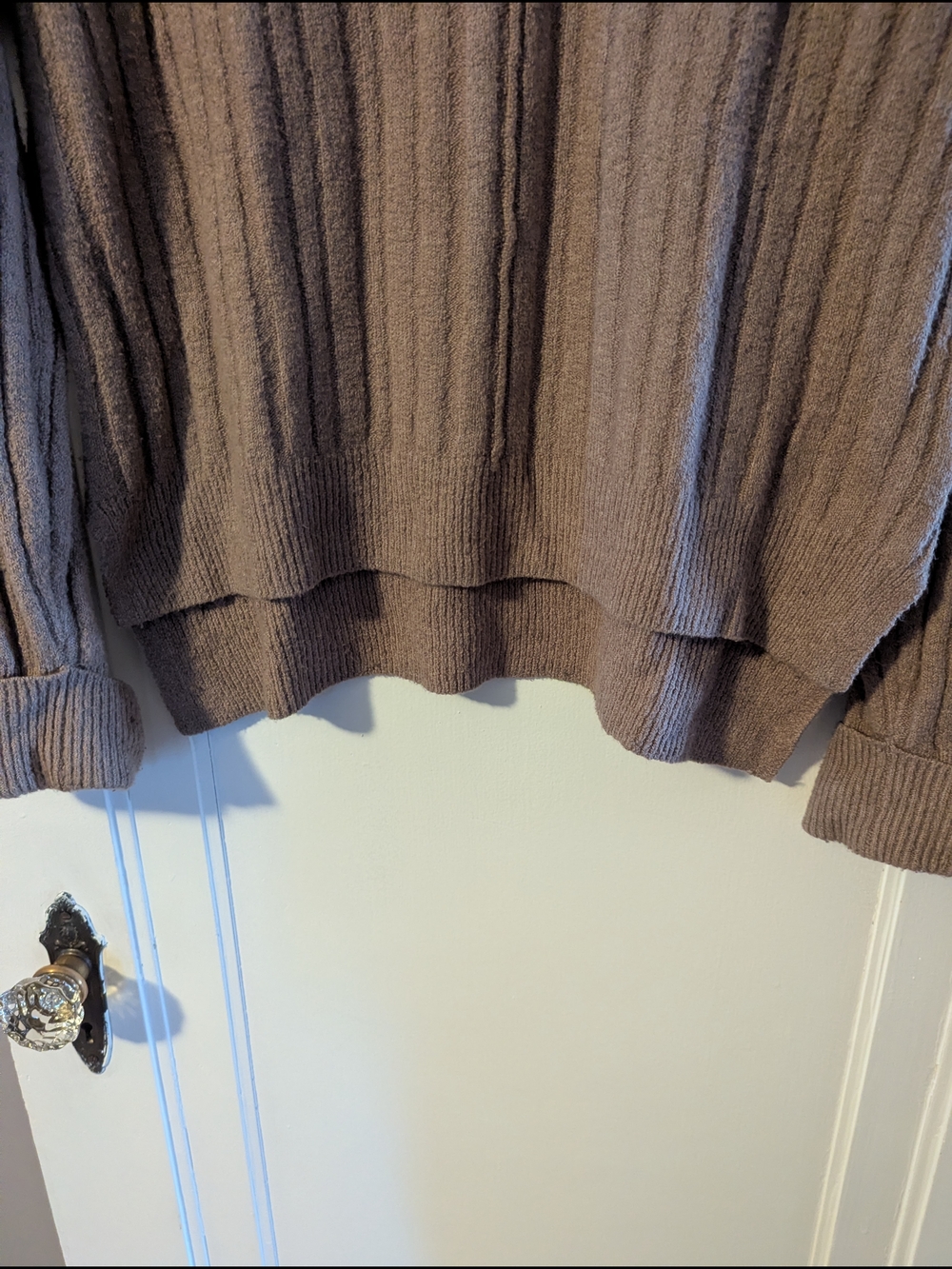 William Rast Ribbed Knit Pullover - Taupe Brown - Picture 4 of 7